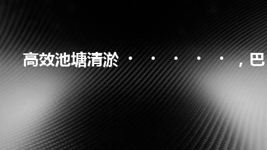 高效池塘清淤，巴洛仕設(shè)備助您一臂之力